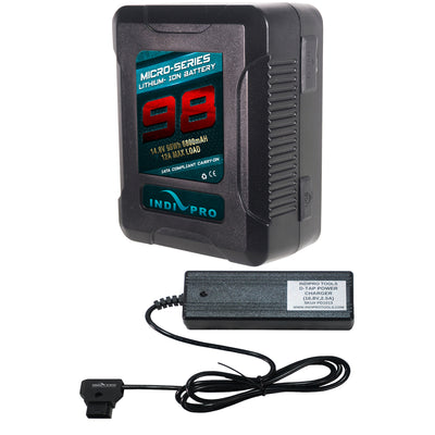 Micro-Series 98Wh Li-Ion V-Mount Battery and D-Tap Pro Charger (2.5A) Kit